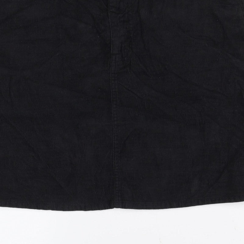 J.Crew Women Black Corduroy Pencil Skirt Size 28 Pockets