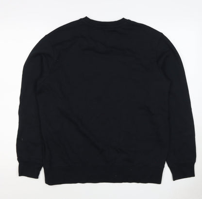 Baleno Men Black M Graphic Print Crew Neck Pullover Sweatshirt
