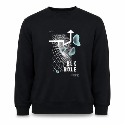 Baleno Men Black M Graphic Print Crew Neck Pullover Sweatshirt