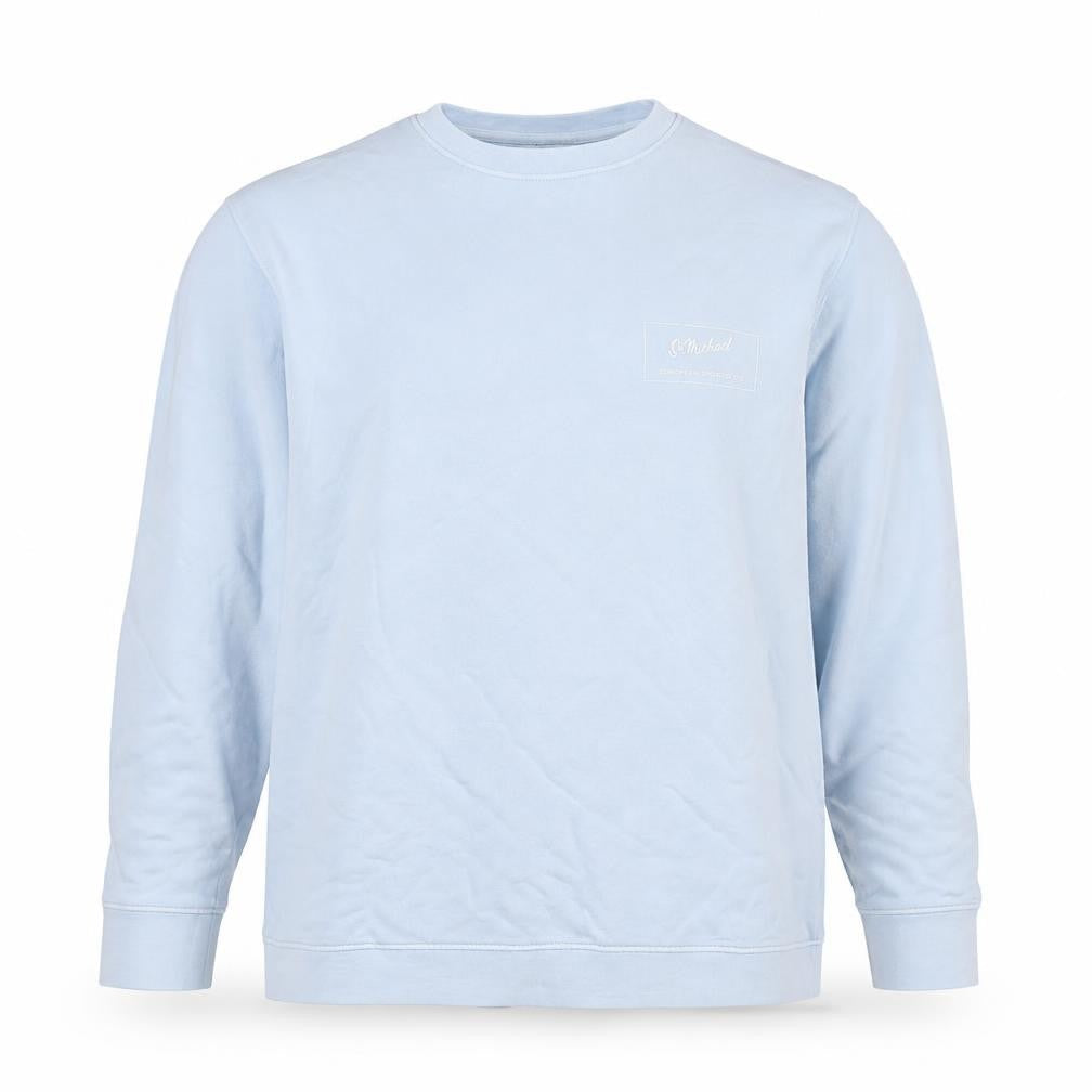 Marks and Spencer Men Blue L Logo Crew Neck Pullover Sweatshirt