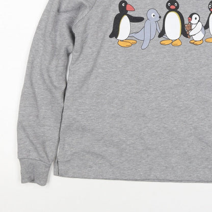 ASOS Women’s Grey Pingu Penguin Graphic Crew Neck Sweatshirt UK 6