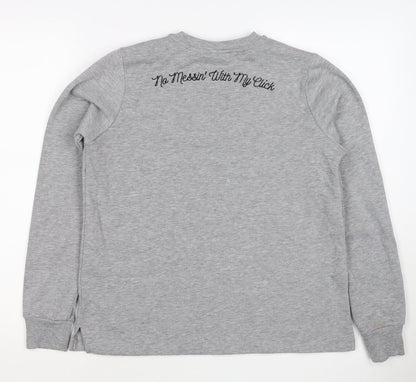 ASOS Women’s Grey Pingu Penguin Graphic Crew Neck Sweatshirt UK 6