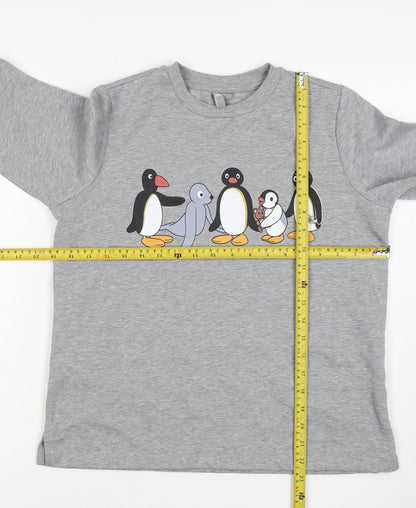 ASOS Women’s Grey Pingu Penguin Graphic Crew Neck Sweatshirt UK 6