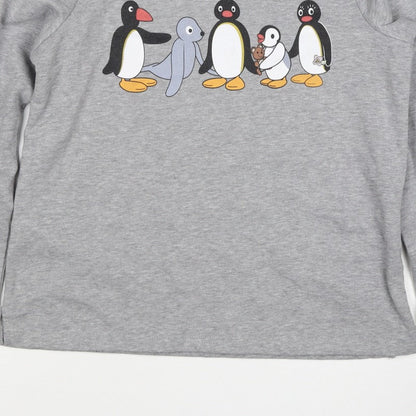 ASOS Women’s Grey Pingu Penguin Graphic Crew Neck Sweatshirt UK 6