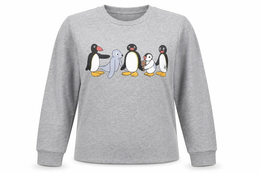 ASOS Women’s Grey Pingu Penguin Graphic Crew Neck Sweatshirt UK 6
