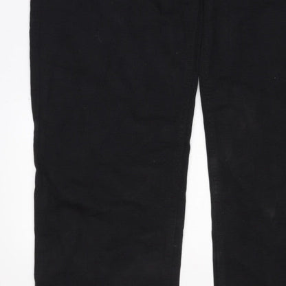 Marks and Spencer Men's Black M Long Straight Cargo Cotton Jeans