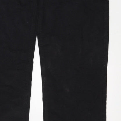 Marks and Spencer Men's Black M Long Straight Cargo Cotton Jeans