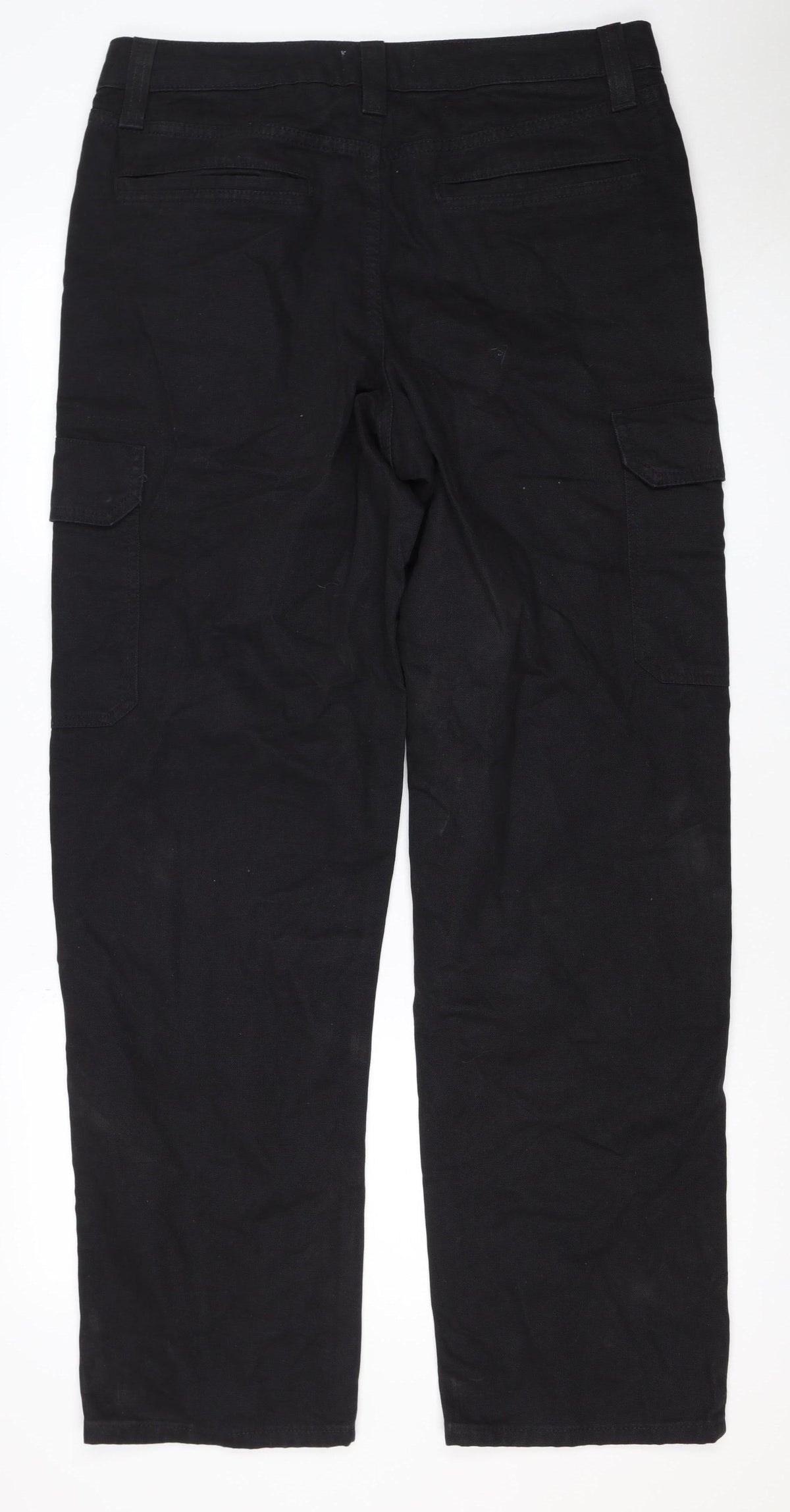 Marks and Spencer Men's Black M Long Straight Cargo Cotton Jeans