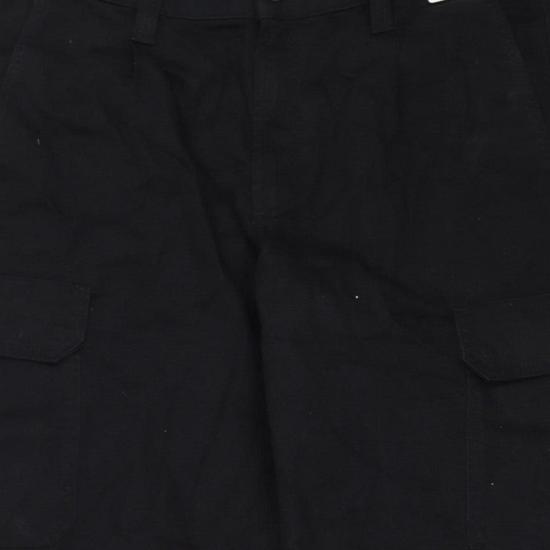 Marks and Spencer Men's Black M Long Straight Cargo Cotton Jeans