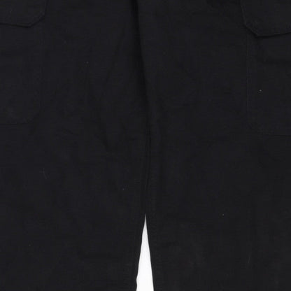 Marks and Spencer Men's Black M Long Straight Cargo Cotton Jeans