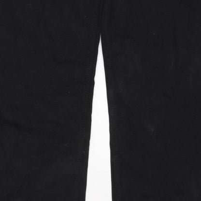 Marks and Spencer Men's Black M Long Straight Cargo Cotton Jeans
