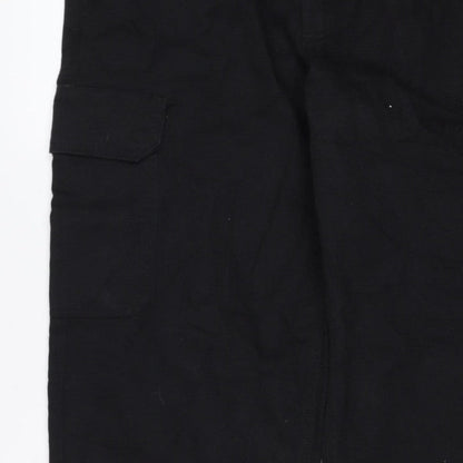 Marks and Spencer Men's Black M Long Straight Cargo Cotton Jeans