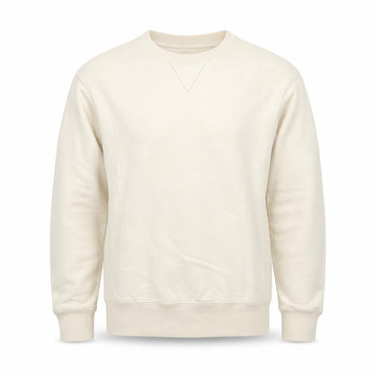 UNIQLO Men’s Beige M Crew Neck Pullover Cotton Sweatshirt Classic