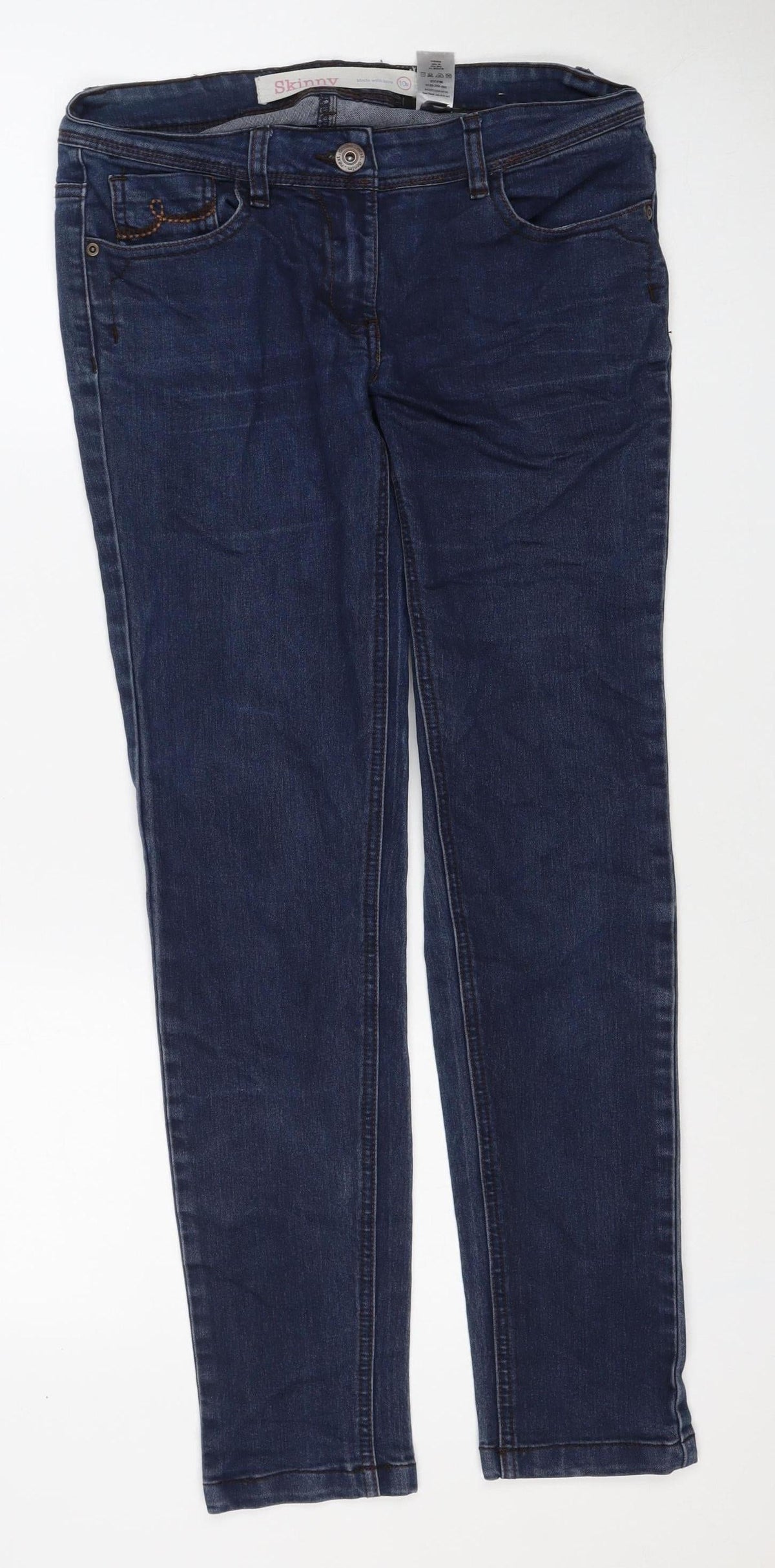 Next Women Blue UK 10 Skinny Stretch Dark Wash Denim Jeans