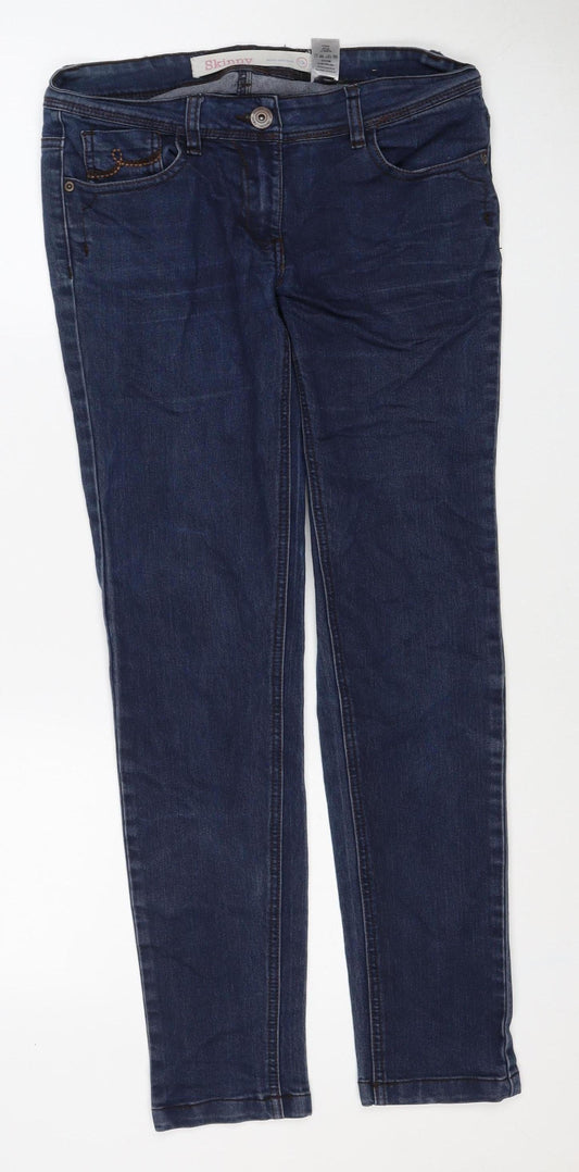 Next Women Blue UK 10 Skinny Stretch Dark Wash Denim Jeans