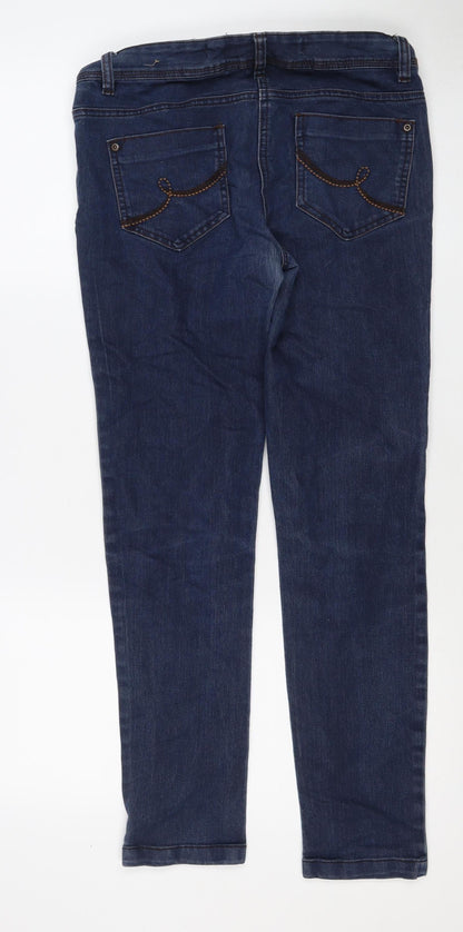 Next Women Blue UK 10 Skinny Stretch Dark Wash Denim Jeans
