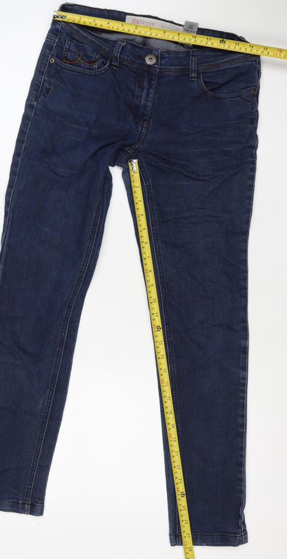 Next Women Blue UK 10 Skinny Stretch Dark Wash Denim Jeans