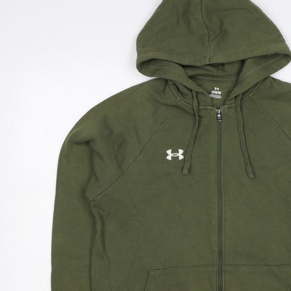 Under Armour Men’s Green M Full Zip Hooded Fleece Sports Hoodie