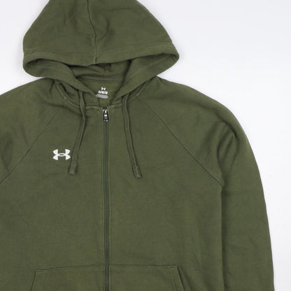 Under Armour Men’s Green M Full Zip Hooded Fleece Sports Hoodie