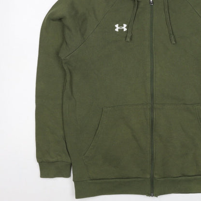 Under Armour Men’s Green M Full Zip Hooded Fleece Sports Hoodie