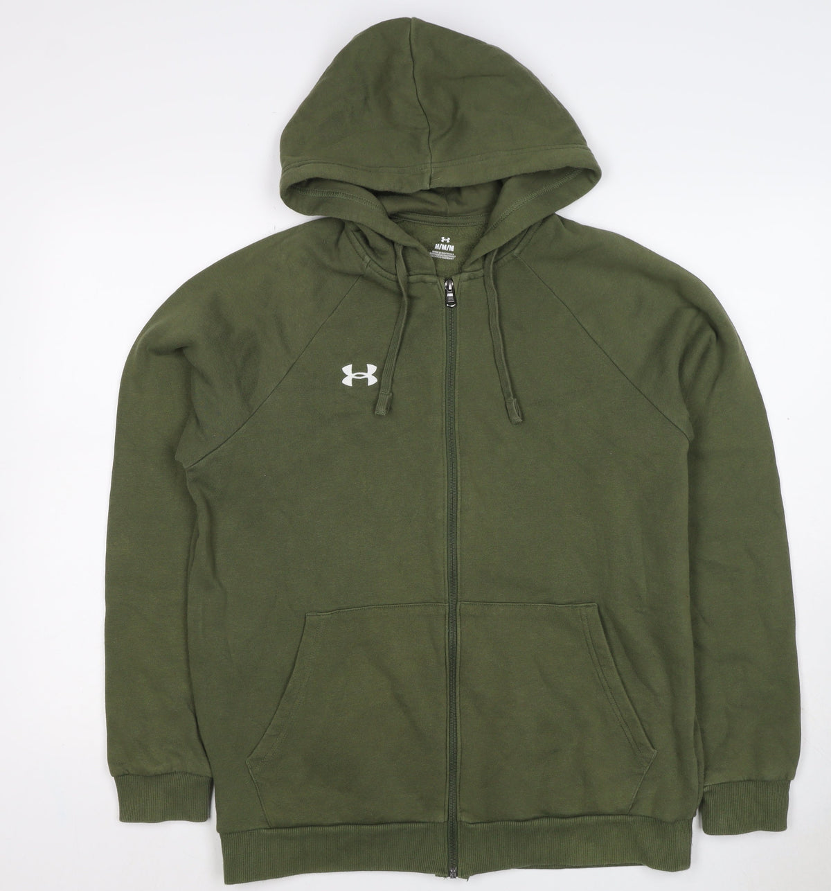Under Armour Men’s Green M Full Zip Hooded Fleece Sports Hoodie
