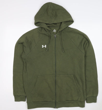 Under Armour Men’s Green M Full Zip Hooded Fleece Sports Hoodie