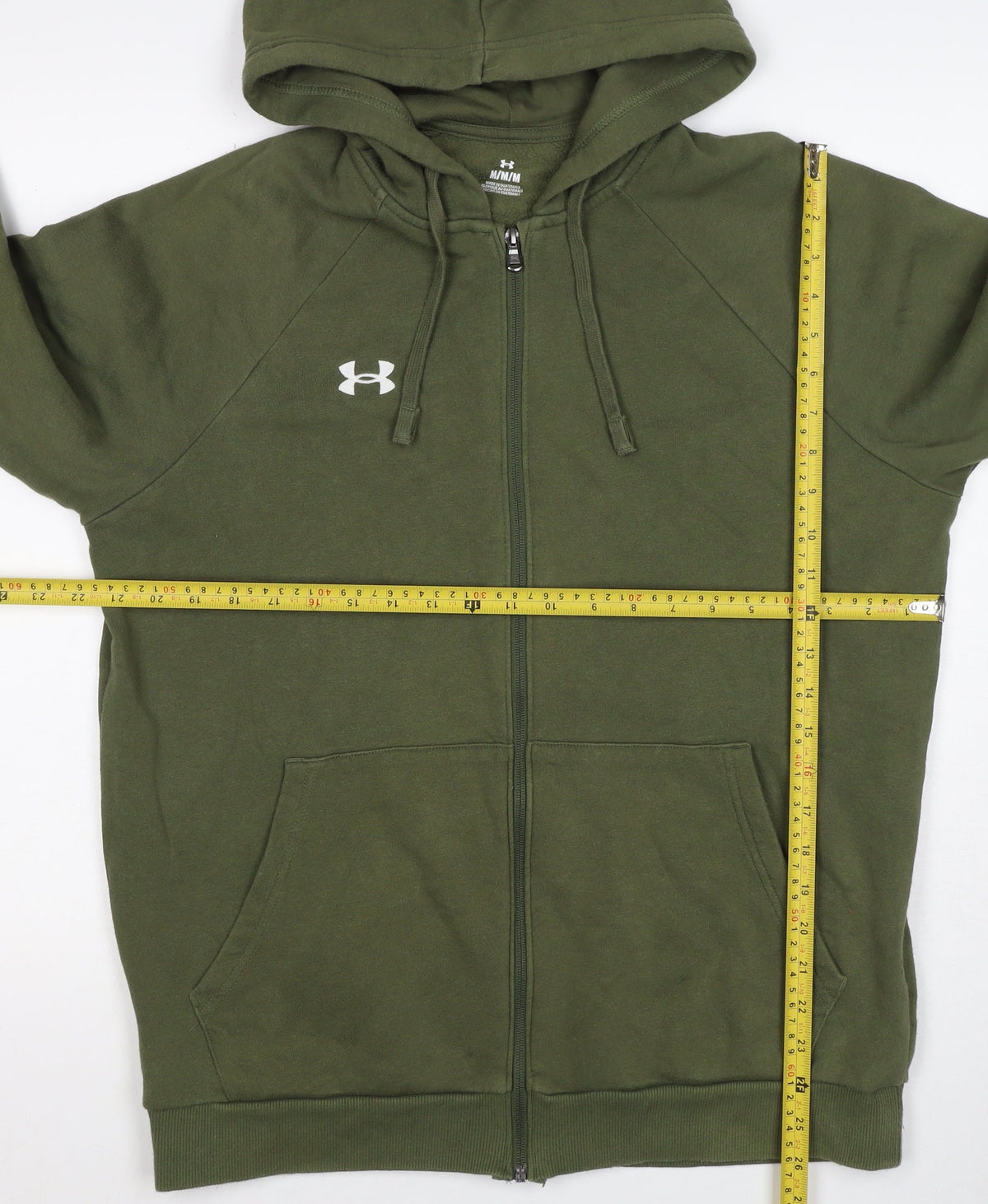 Under Armour Men’s Green M Full Zip Hooded Fleece Sports Hoodie