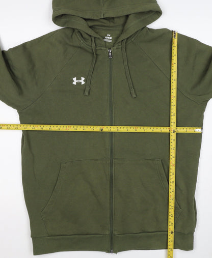 Under Armour Men’s Green M Full Zip Hooded Fleece Sports Hoodie