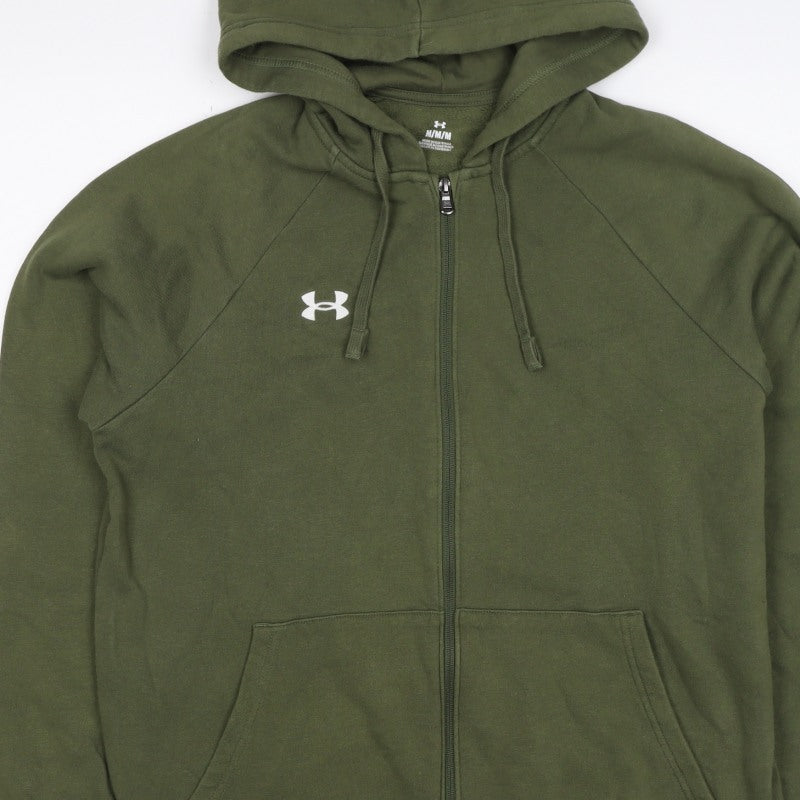 Under Armour Men’s Green M Full Zip Hooded Fleece Sports Hoodie