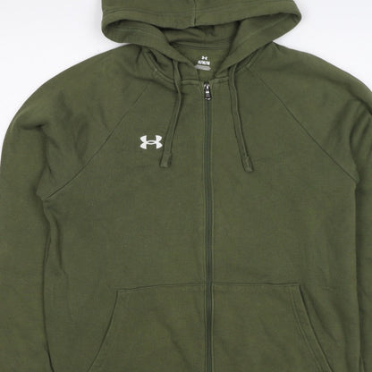 Under Armour Men’s Green M Full Zip Hooded Fleece Sports Hoodie