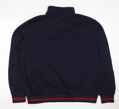 Aldi Mania Men’s Navy Large 1/4 Zip Logo Sweatshirt Limited Edition