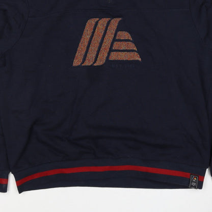 Aldi Mania Men’s Navy Large 1/4 Zip Logo Sweatshirt Limited Edition