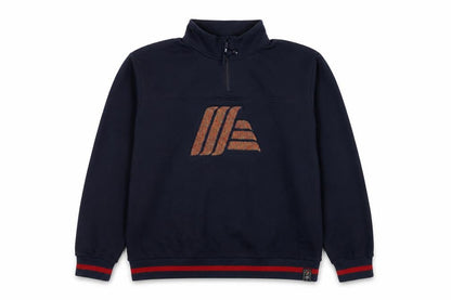 Aldi Mania Men’s Navy Large 1/4 Zip Logo Sweatshirt Limited Edition