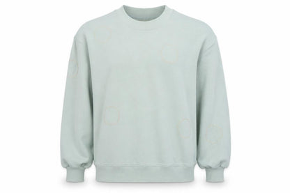 Selected Femme Unisex Green L Embroidered Circle Pullover Sweatshirt