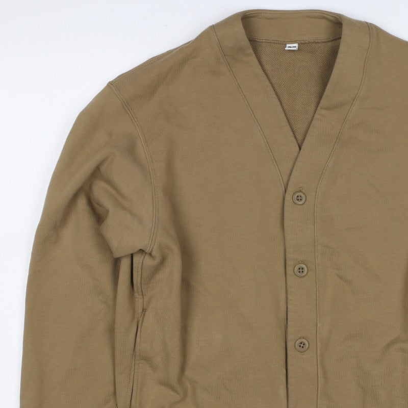 UNIQLO Men’s Brown M Button V-Neck Cardigan Sweatshirt Pockets