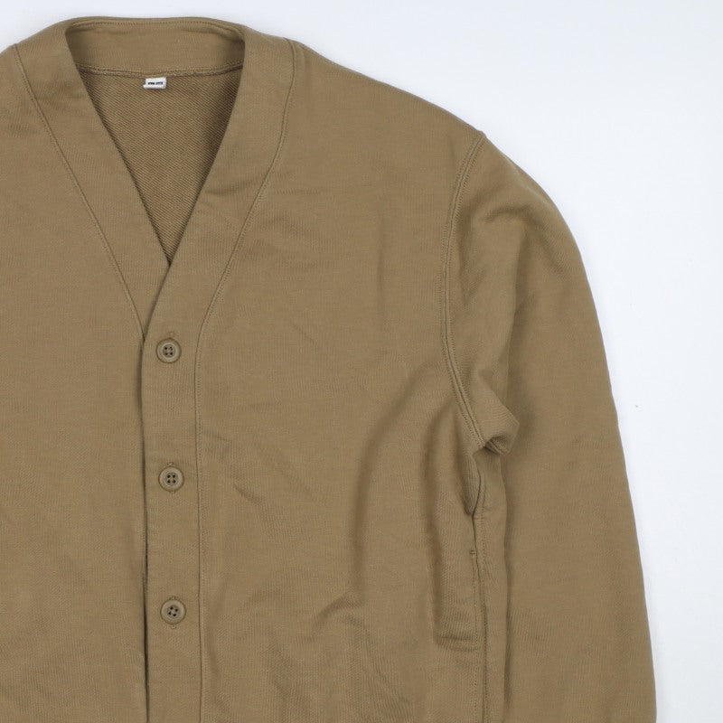 UNIQLO Men’s Brown M Button V-Neck Cardigan Sweatshirt Pockets