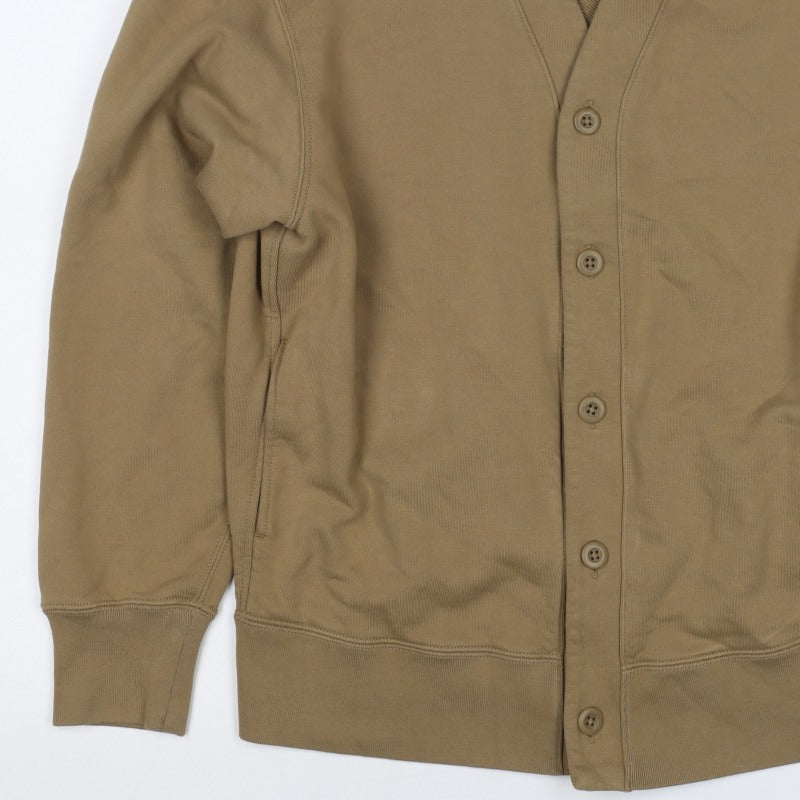 UNIQLO Men’s Brown M Button V-Neck Cardigan Sweatshirt Pockets