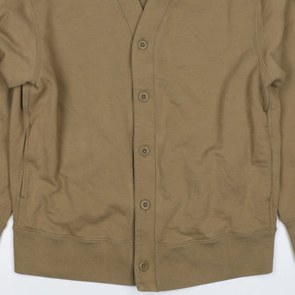 UNIQLO Men’s Brown M Button V-Neck Cardigan Sweatshirt Pockets