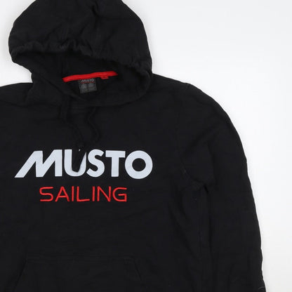 Musto Men’s Black M Pullover Hoodie Sailing Logo Nautical Cotton