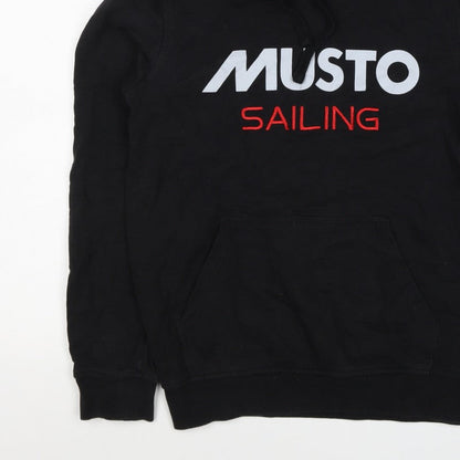 Musto Men’s Black M Pullover Hoodie Sailing Logo Nautical Cotton