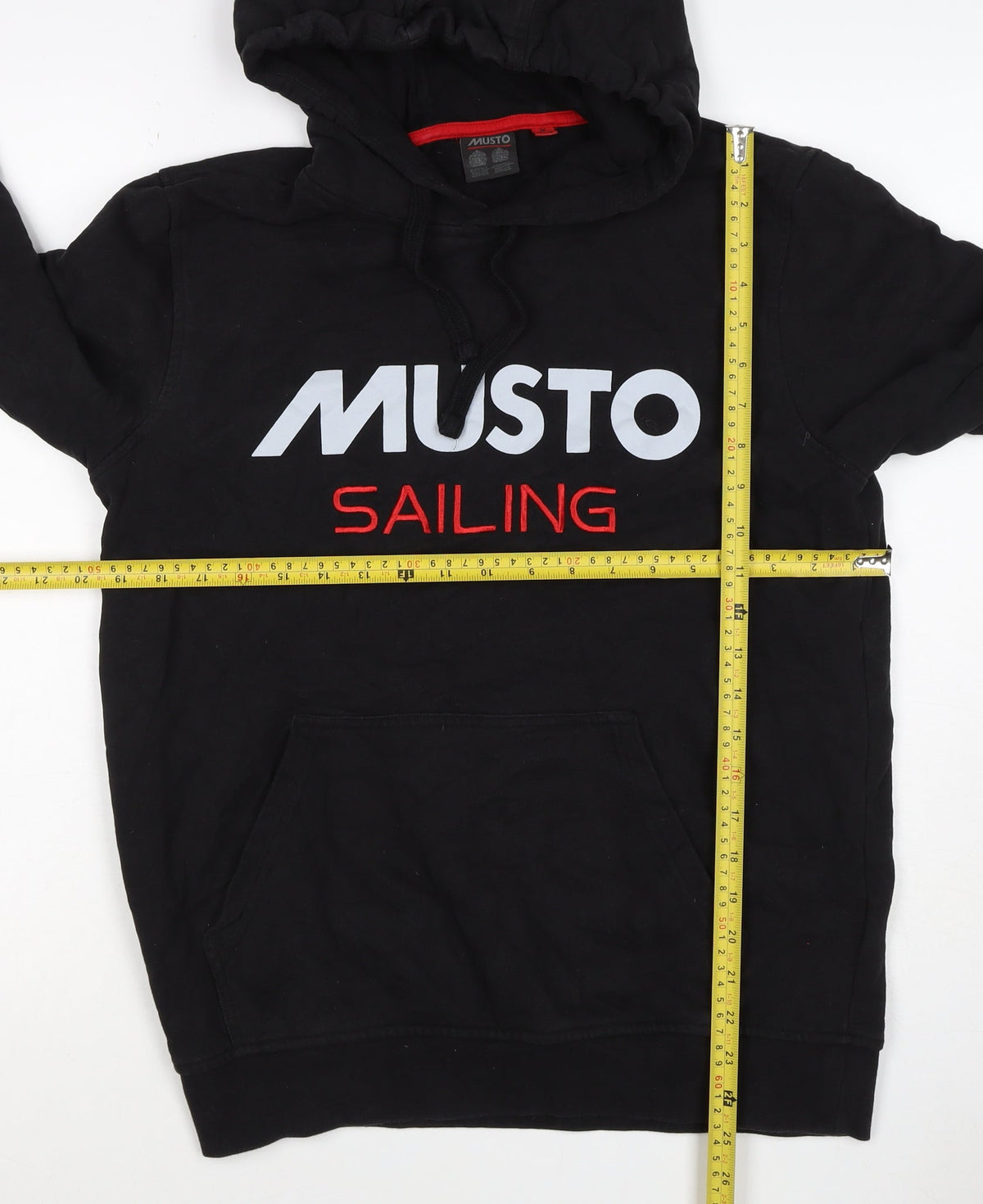 Musto Men’s Black M Pullover Hoodie Sailing Logo Nautical Cotton
