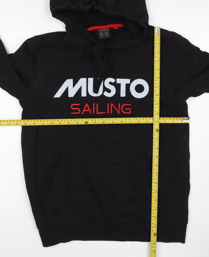 Musto Men’s Black M Pullover Hoodie Sailing Logo Nautical Cotton