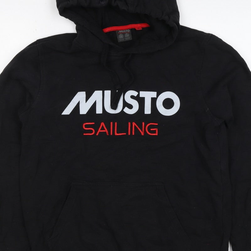 Musto Men’s Black M Pullover Hoodie Sailing Logo Nautical Cotton