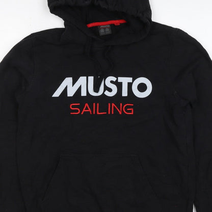 Musto Men’s Black M Pullover Hoodie Sailing Logo Nautical Cotton