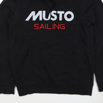 Musto Men’s Black M Pullover Hoodie Sailing Logo Nautical Cotton