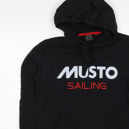Musto Men’s Black M Pullover Hoodie Sailing Logo Nautical Cotton