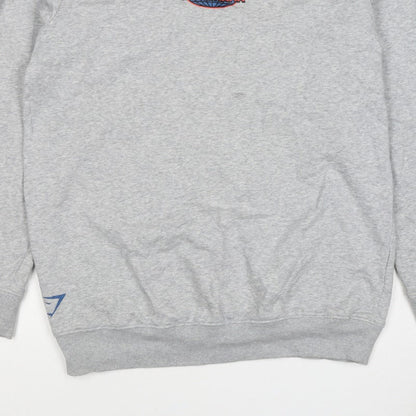 Gymshark Men Grey M Pullover Crew Neck Graphic Print Sweatshirt