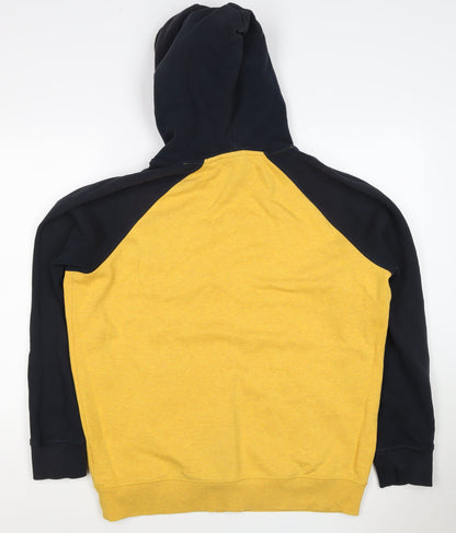 Superdry Men’s Yellow Black 2XL Pullover Logo Hooded Hoodie