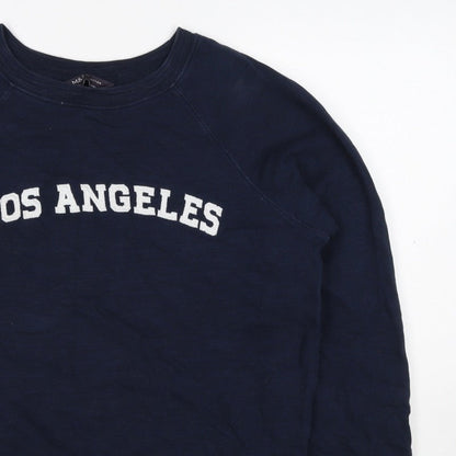 M&S Women’s Navy Los Angeles Cotton Raglan Sweatshirt UK 10