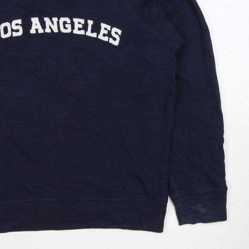 M&S Women’s Navy Los Angeles Cotton Raglan Sweatshirt UK 10